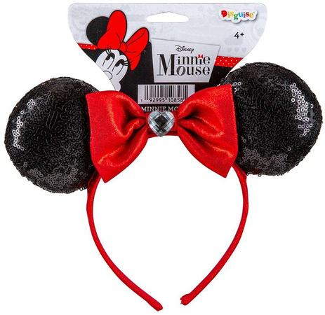 Disney Minnie Mouse kostým, flitrová čelenka do vlasů s mašlí