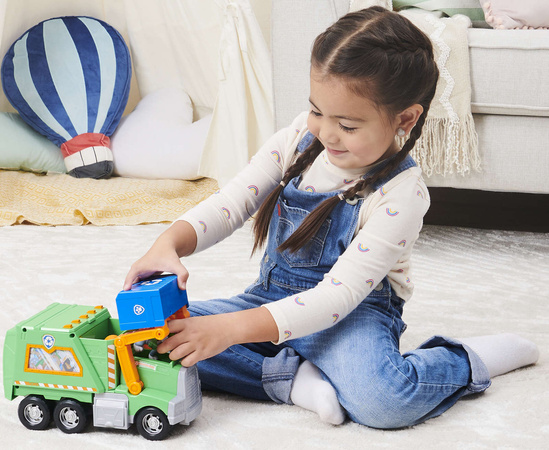 Figurka Psi Patrol Rocky a velké recyklační popelářské auto + příslušenství