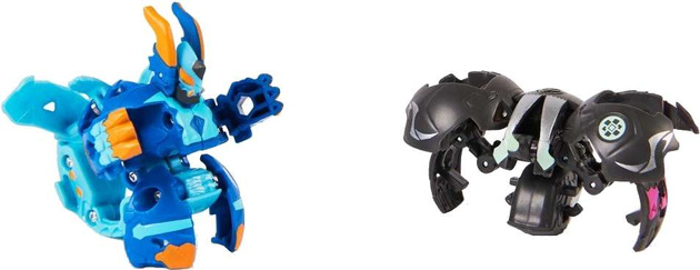 Bakugan Baku-Tin box plechovka + 2 figurky a karty Sectanoid