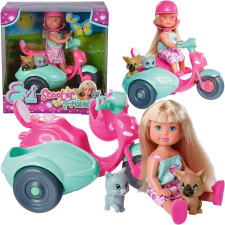 Evi Love Doll Set Evi Přátelé na koloběžce + příslušenství