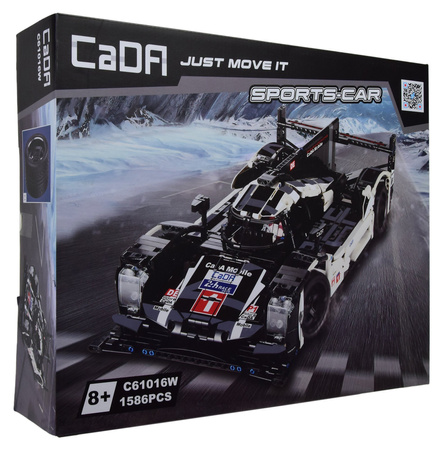 Stavební kostky CaDA Sportovní auto Závodní auto Bílé auto 1586 kusů
