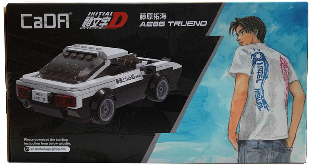 CaDA Stavební kostky Toyota AE86 Trueno Initial D Černobílé závodní auto 280 kusů