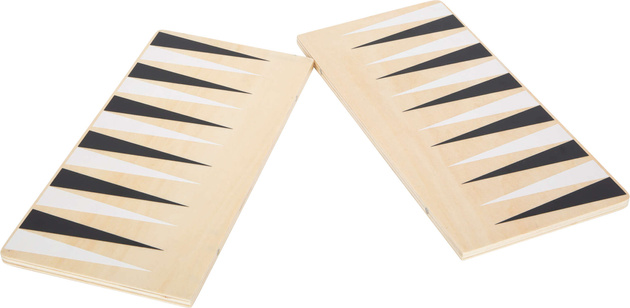 Sada dřevěných deskových her 3v1 Šachy Dáma Triktrak Puzzle hra