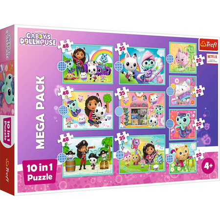 Gabi's Big Cat House Puzzle 10v1 Skládačka V Gabiině světě 4+ 329 dílků Trefl