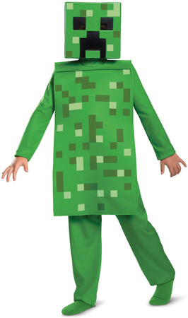 Halloween kostým Minecraft, kostým Creeper 127-136 cm (7-8 let)