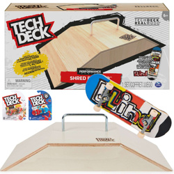 Tech Deck Fingerboard Shred Pyramid dřevěná rampa + skateboard