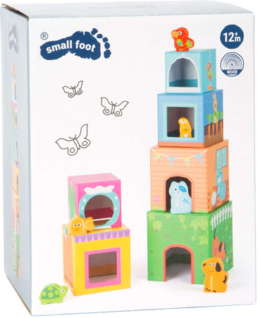 Small Foot 10044 Pyramidové puzzle se zvířaty
