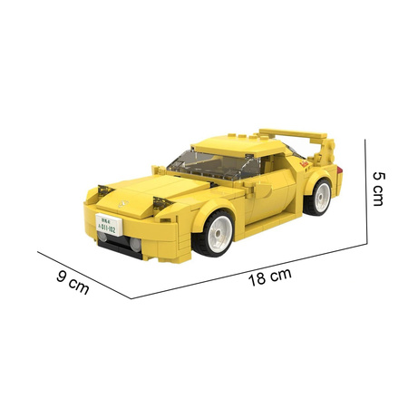 CaDA Construction Blocks Double Eagle Race Car Mazda FD35 RX-7 žluté auto 278 kusů