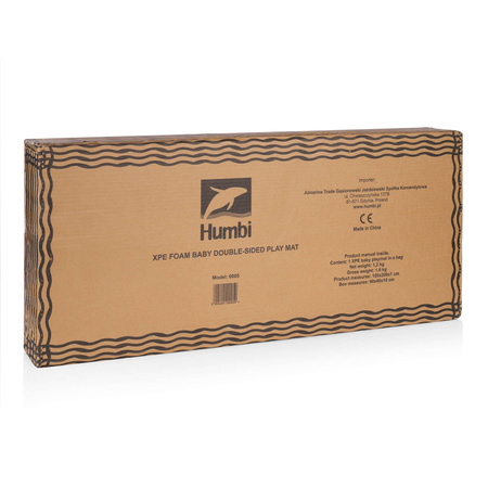 Humbi Oboustranná skládací vzdělávací podložka z pěny XPE 200x180x1