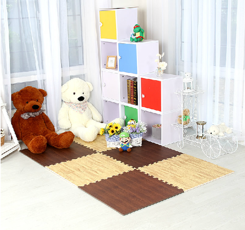 Humbi Puzzles pěnová podložka světlé panely 62 x 62 x 1 cm 4 ks.