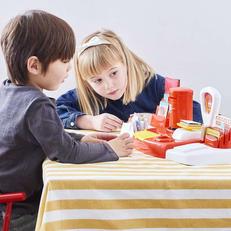 Hračka poštovní stojan na karty pro děti + příslušenství 30 položek