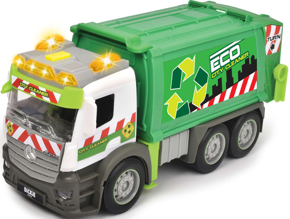 Mercedes Benz Eco popelářský vůz + příslušenství světlo/zvuk