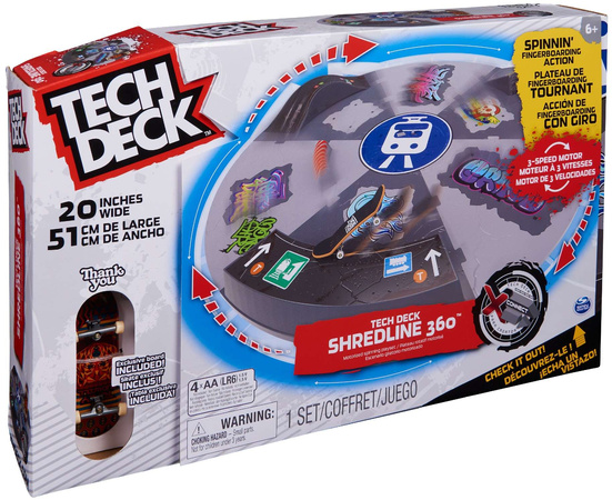 Shredline šedá sada otočného nájezdového hmatníku 360 stupňů 51 cm + příslušenství Tech Deck