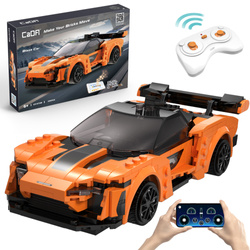 CaDA Stavební kostky Dálkově ovládané auto Orange Flame RC Racer Vehicle Blaze Car 295 kusů
