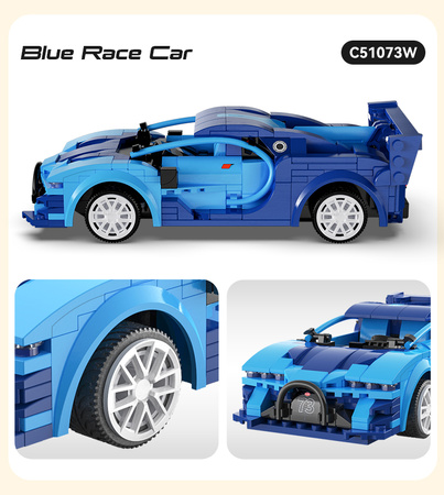 CaDA Construction Blocks Blue Race Car Remote Control RC Vehicle Dual Mode 325 elements