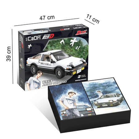 CaDA stavební cihly bílé Initial-D AE86 Toyota Trueno závodní vůz 1324 prvků