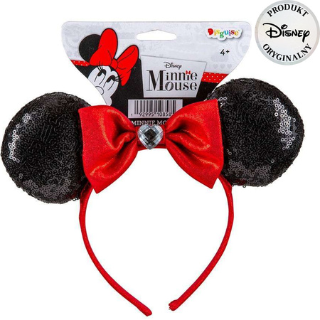 Disney Minnie Mouse kostým, flitrová čelenka do vlasů s mašlí