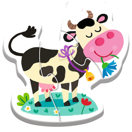 Puzzle 4v1 Farma Moje první puzzle Zvířata na farmě Trefl