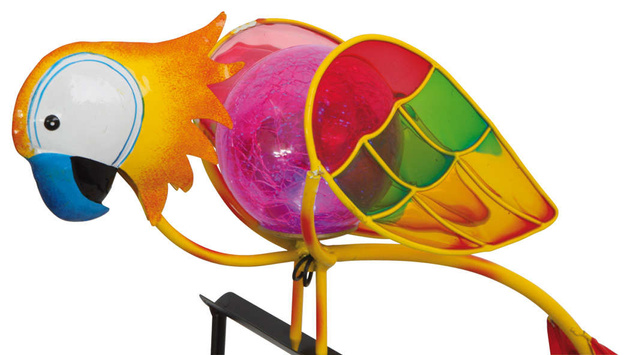 Pohyblivé dekorace do místnosti kovový papoušek Rod Parrot