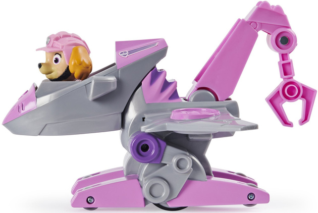 Psi Patrol Dino Rescue Skye + tryskové vozidlo + dinosaurus