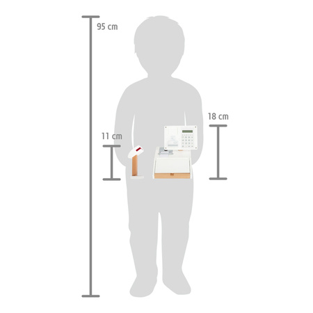 Dřevěná fiskální pokladna s kalkulačkou Small Foot