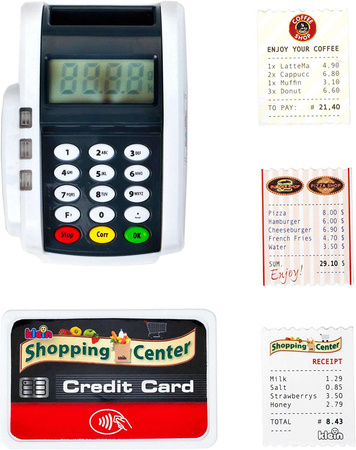 Platební terminál pro děti Účtenky z karet Prodejna hraček Klein Sound