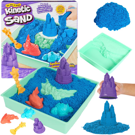 Kinetic Sand plast Kinetic Sand modrá sada hradu z písku + formičky a příslušenství Spin Master