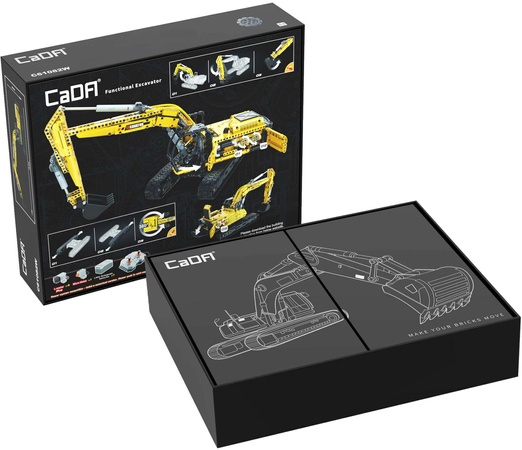 Cada C61082W Funkční RC cihly Bořek construction 1702 el. + Systém napájení pro dálkové ovládání rýpadla C61082W