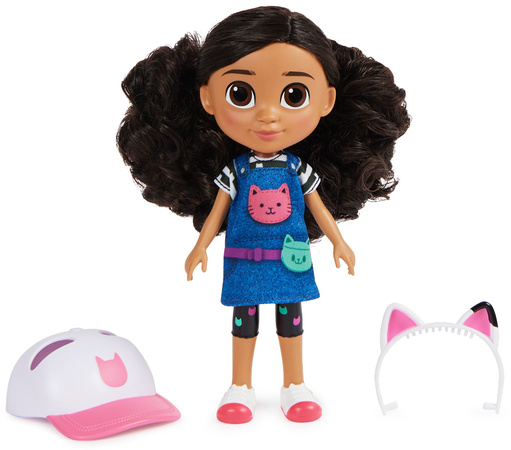 Gabi Kočičí domeček Gabby Panenka velká s kloboukem a gumičkou do vlasů kočičí uši 20 cm