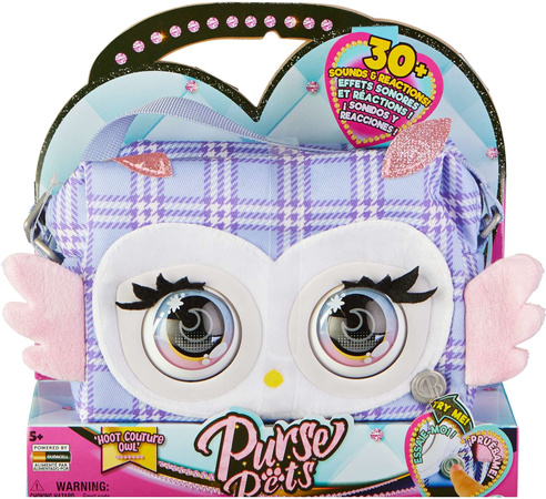 Purse Pets Hoot Couture Owl Sowa Interaktywna torebka z oczami Dźwięk