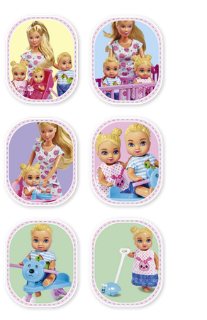 Sada do dětského pokoje Steffi Panenka Love s rodinným kočárkem a boby + příslušenství