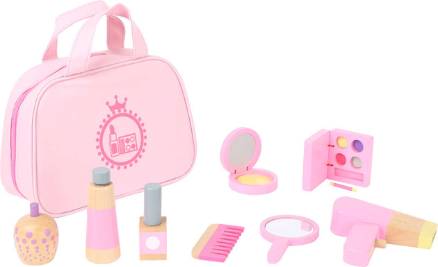 Sada dřevěných kosmetických tašek s příslušenstvím