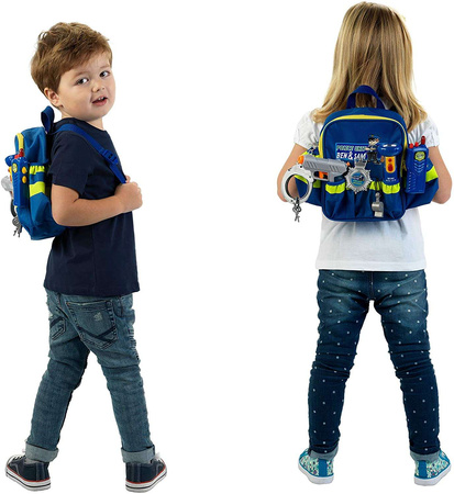 Policejní batoh Ben&Sam Policeman Set s doplňky pro děti Klein