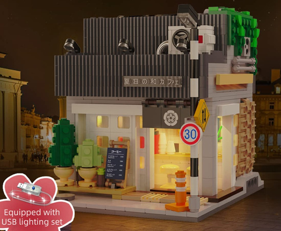 Cada C66007W Stavební kostky Summer Breeze Coffee Shop LED 1116 dílků