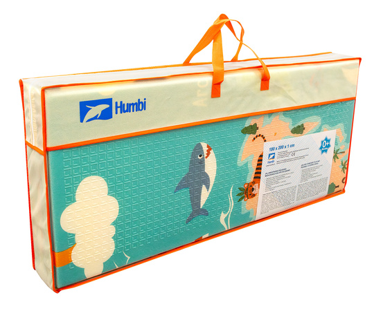 Humbi Oboustranná skládací vzdělávací pěnová podložka XPE 200x180x1 Miarka Streets