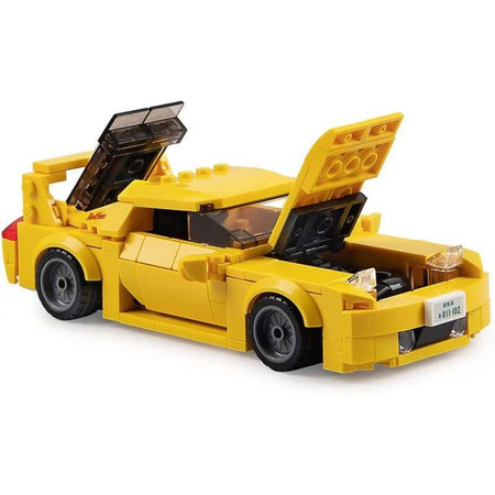 CaDA Construction Blocks Double Eagle Race Car Mazda FD35 RX-7 žluté auto 278 kusů