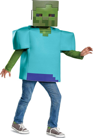 Minecraft Halloween kostým, Zombie karneval kostým 109-126 cm (4-6 let)