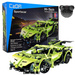 CaDA cihly Dálkově ovládané auto 32 cm zelené Sportscar 453 elements RC