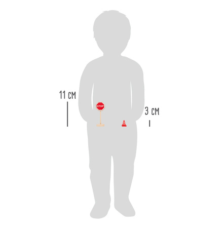 Sada dřevěných dopravních značek
