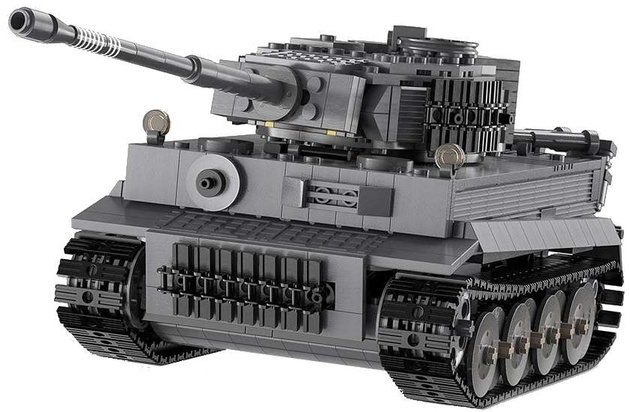 CaDA Construction Blocks Tiger Grey RC Tank na dálkové ovládání 925 dílků