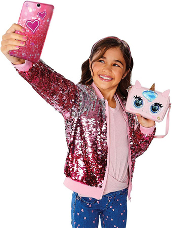 Interaktivní taška s očima a zvuky Purse Pets Glamicorn