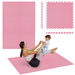 Humbi pěnová podlahová rohož 120x60 Velká voděodolná bezpečná pěnová skládačka 2 ks růžová