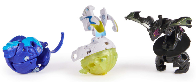 Bakugan Startovní sada 3 sběratelských figurek Special Attack Mantid Titanium Dragonoid Trox Spin Master