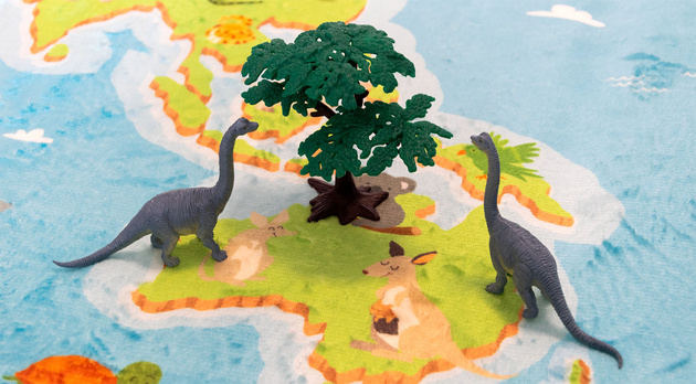 Divoká sada figurek dinosaurů v kontejneru 40 kusů