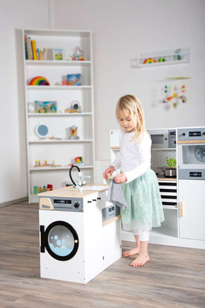 Velká dřevěná dětská modulární kuchyňka XL domácí spotřebiče 3v1 premium