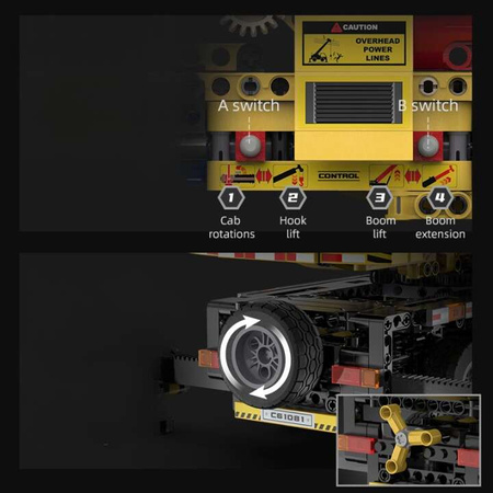 Stavebnice Cada Velký náklaďák s pohyblivým LůďaNákladní auto s jeřábem 1831 dílků