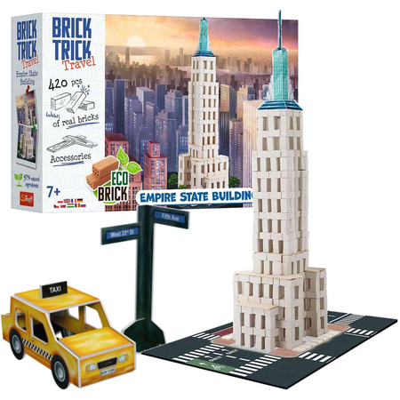 Zestaw Klocki konstrukcyjne realistyczne cegiełki Buduj z cegły Podróże Empire State Building EKO 420 