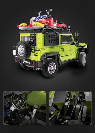 CaDA Stavební kostky velké zelené Off Roader 2v1 Suzuki Jimny 1803 kusů 8+