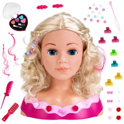 Velká hlava Hair Styling Doll Kadeřník Princezna Coralia Princezna Coralie + make-up paleta pro děti