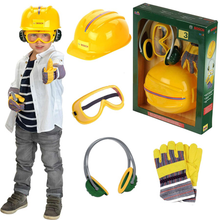 Dřevorubecké nářadí s helmou - sada hraček Klein